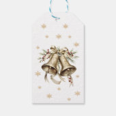 Elegant Reindeer and Christmas Trees Cadeaulabel (Achterkant)