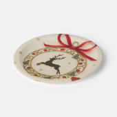 Elegant Reindeer Christmas Party Tableware Plate Papieren Bordje (Gekanteld)