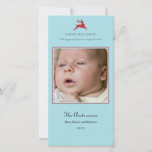 Elegant Reindeer Kerstfotokaart Feestdagenkaart