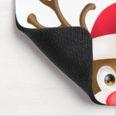 Elegant Reindeer met Santa Hat | Mousepad Muismat (Hoek)