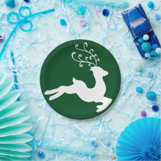 Elegant Reindeer Papieren Bordje (Feest)