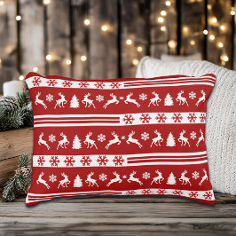 Elegant Reinders Snowflakes Lines Accent Kussen
