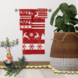 Elegant Reinders Snowflakes Lines Bad Handdoek