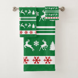 Elegant Reinders Snowflakes Lines Bad Handdoek