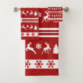 Elegant Reinders Snowflakes Lines Bad Handdoek (Insitu)