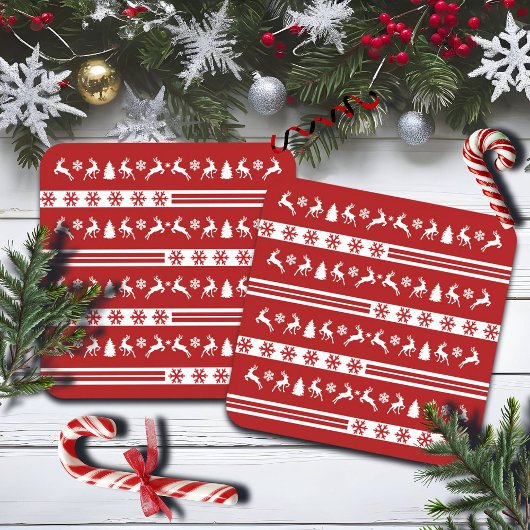 Elegant Reinders Snowflakes Lines Kartonnen Onderzetters