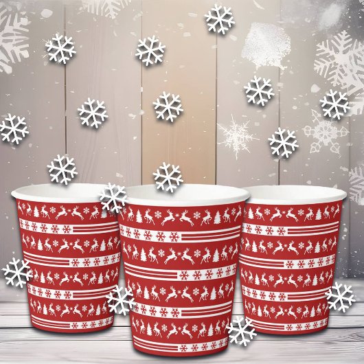 Elegant Reinders Snowflakes Lines Papieren Bekers