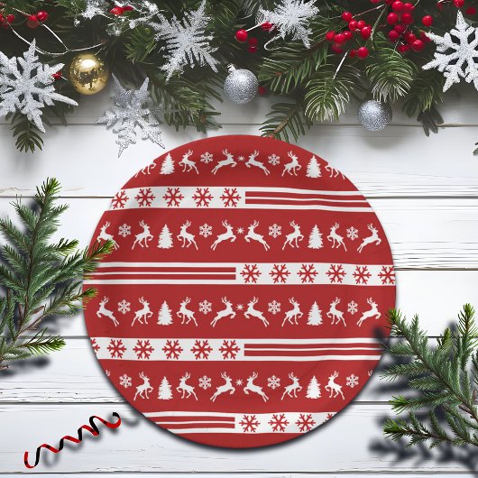 Elegant Reinders Snowflakes Lines Papieren Bordje