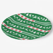 Elegant Reinders Snowflakes Lines Papieren Bordje (Gekanteld)