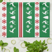 Elegant Reinders Snowflakes Lines Theedoek (Gevouwen)