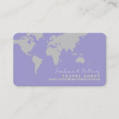Elegant reisbureau lila blauw Visitekaartje (Voorkant)