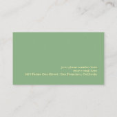 Elegant Reisbureau salie-groen Visitekaartje (Achterkant)