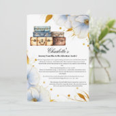 Elegant reizen van Miss naar Mrs Vrijgezellenfeest Kaart (Staand voorkant)