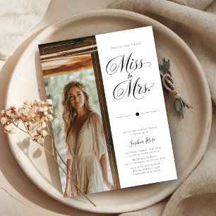 Elegant reizen van Miss naar Mrs Vrijgezellenfeest Kaart