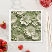 Elegant reliëf 3D bloemreliëf Servet (Insitu)