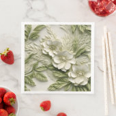 Elegant reliëf 3D bloemreliëf Servet (Insitu)