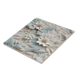 Elegant reliëf 3D bloemreliëf Tegeltje