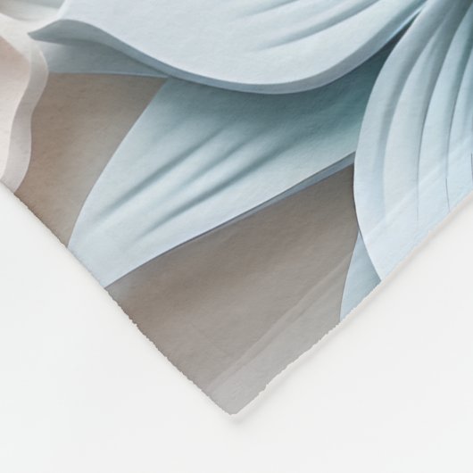 Elegant reliëf 3D stijl bloemreliëf pastel Fleece Deken (Hoek)