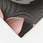 Elegant reliëf 3D stijl pastel bloemreliëf Fleece Deken (Hoek)