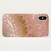 Elegant reliëf stijl  Roos gouden bloemen Case-Mate iPhone Case (Achterkant (horizontaal))