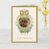 Elegant Religieus Katholieke Mary Joseph Wedding C Kaart (Gele Bloem)