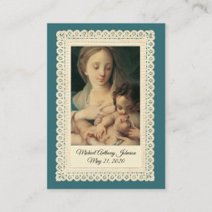 Elegant Religieuze Baptismal Herdenking Heilige Ka Visitekaartje