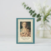 Elegant Religieuze Baptismal Herdenking Heilige Ka Visitekaartje (Staand voorkant)