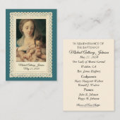 Elegant Religieuze Baptismal Herdenking Heilige Ka Visitekaartje (Voorkant / Achterkant)