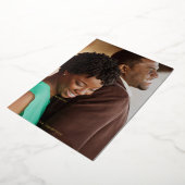 Elegant Religieuze Emmanuel God met ons Foto Echte Folie Feestdagenkaart (Gedraaid)