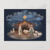 Elegant Religieuze Jesus Nativiteit Christelijk Feestdagenkaart (Voorkant)