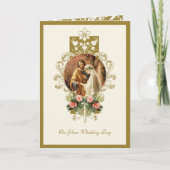 Elegant Religieuze Katholieke Mary Joseph Wedding Kaart (Voorkant)