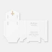 Elegant Religieuze Kruisroze Meisje Eerste Communi Bedankdoosjes (Uitgevouwen)