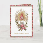 Elegant Religieuze Maagd Hart van Mary Doves Kaart (Voorkant)