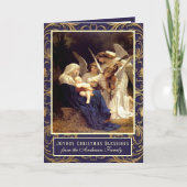 Elegant Religieuze Maagd Mary Angels Muziek Feestdagen Kaart (Voorkant)