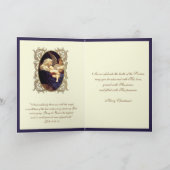 Elegant Religieuze Maagd Mary Angels Muziek Feestdagen Kaart (Binnen)