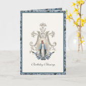 Elegant Religieuze Maagd Mary Floral Kaart (Gele Bloem)