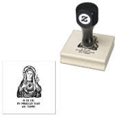 Elegant Religieuze Maagd Mary Immaculate Heart Rubberstempel (Gestempeld)