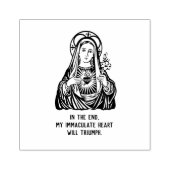 Elegant Religieuze Maagd Mary Immaculate Heart Rubberstempel (Afrduk)