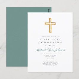 Elegant Religious Boy First Community Briefkaart