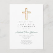 Elegant Religious Boy First Community Briefkaart (Voorkant)