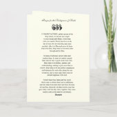 Elegant Religious Catholic Wedding Mass Program Kaart (Achterkant)