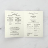 Elegant Religious Catholic Wedding Mass Program Kaart (Binnen)