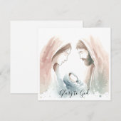 Elegant Religious Glory To God Christian Christmas Feestdagenkaart (Voorkant / Achterkant)