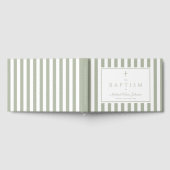 Elegant Religious Sage Green Baptism Gastenboek (Volledig)