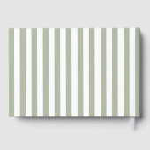 Elegant Religious Sage Green Baptism Gastenboek (Achterkant)