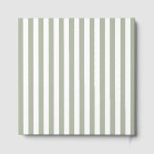 Elegant Religious Sage Green Stripes Baptism Gastenboek (Achterkant)