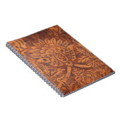 Elegant Renaissance Antiek Leather Damask Notitieboek (Rechterzijde)