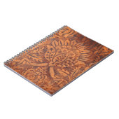 Elegant Renaissance Antiek Leather Damask Notitieboek (Linkerzijde)