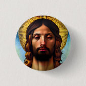 Elegant Renaissance Jesus Button (Voorkant)