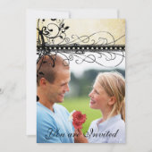 Elegant Renaissance Medieval Wedding Foto terug Kaart (Voorkant)